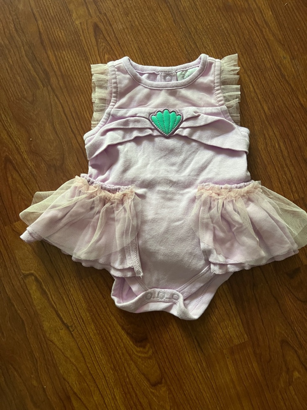 Disney Baby Ariel Little Mermaid Tutu Onesie size 9-12 months